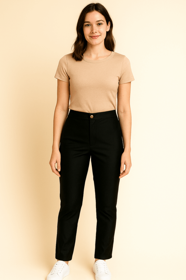 Calça preta courino