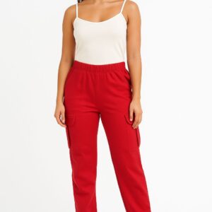 Calça jogger moletinho vermelho