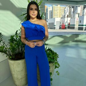 Cropped princesa azul