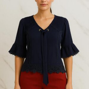 blusa social azul