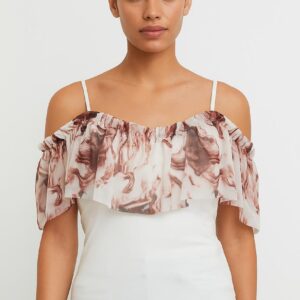 Regata branca babado