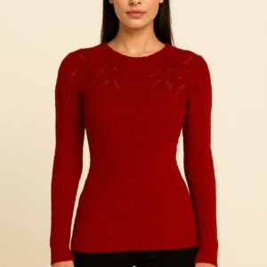 Blusa vermelha lã