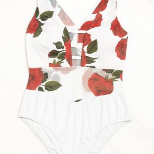 Body branco estampa rosas